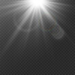 © Oleksandr - Realistic white sun rays with glare. On transparent background.