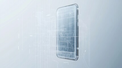 Poster - Modern Phone with Cityscape Overlay