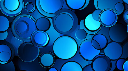 Poster - blue round circle icon pattern stock illustration