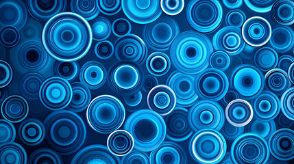Poster - blue round circle icon pattern stock illustration