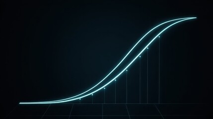 Poster - Curved line representing flow and movement in a minimalist style perfect for artistic and creative projects