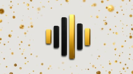 Poster - Yellow and black object with a distinctive design showcasing bold color contrast and eye-catching aesthetic appeal