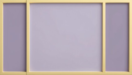 Poster - Modern Wall Decor with Lavender Panels and Golden Frame Minimal Design