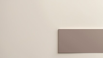 Poster - Minimalist Wall Panel on Beige Wall Interior Design Accent Decor