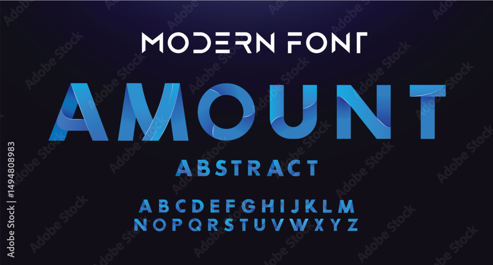 Technology Rounded Font Round Colorful Typography technology electronic future creative font ...