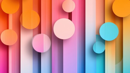 Poster - Retro-style dot pattern with a shiny glossy finish and gradient sphere layout