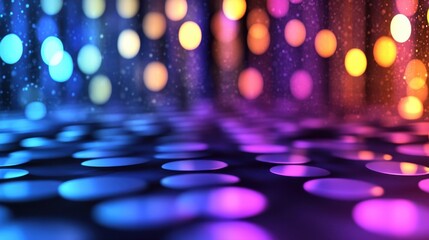 Poster - Retro-style dot pattern with a shiny glossy finish and gradient sphere layout