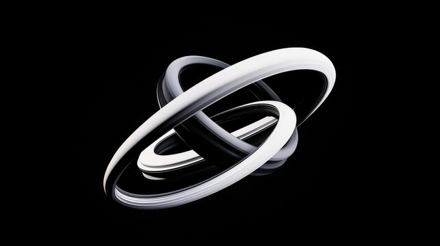 Intertwined loops contrast monochrome setting