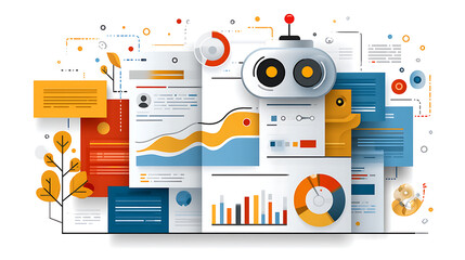 Poster - Innovative data visualization techniques office environment digital graphics modern workspace professional perspective