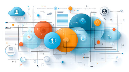 Poster - Data visualization trends modern office infographic design digital environment abstract perspective business insights