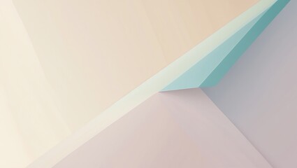 Poster - Abstract Geometric Paper Shapes in Pastel Colors for Modern Design