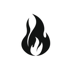 A graphic of a dark flame on black background isolated on transparent background.png white backgroundparent background