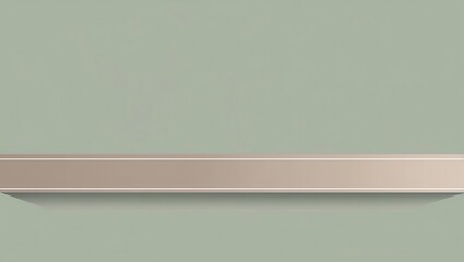 Poster - Empty Shelf on Green Wall for Product Display or Mockup