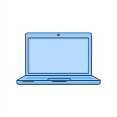 Poster - Light Blue Laptop Icon Illustration