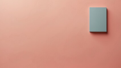 Aufkleber - Square Shape on Peach Wall Creates Minimalist Aesthetic Design