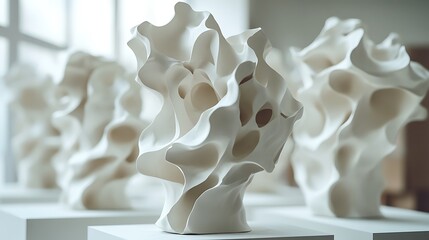 Poster - Abstract forms: Sculptural creations evoking modern design and artistic interpretation
