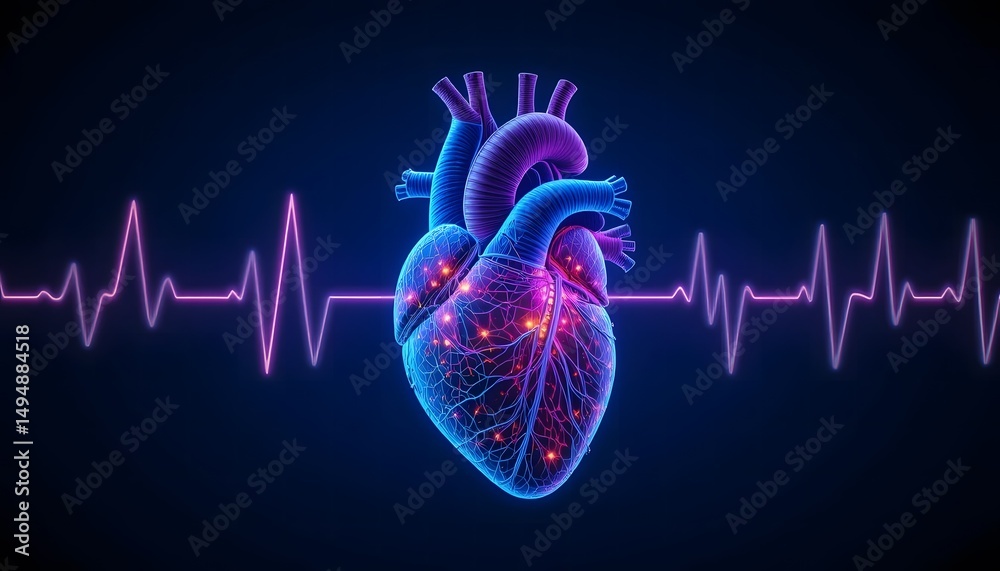Heart Anatomy and ECG EKG Rhythm heartbeat: A Vivid Medical ...