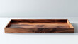 © lnsu - Minimal dark wood tray on white