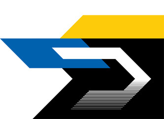 Poster - vector sports background with abstract geometric shapes and arrows. sports striped pattern. the basi