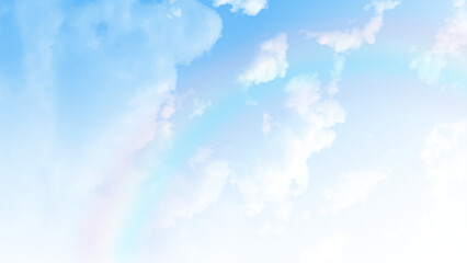 Aufkleber - The vast blue sky and clouds sky. Blue rainbow sky background.