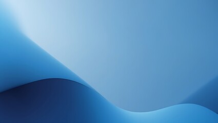 Poster - Abstract blue paper wave gradient background with flowing and curved shapes for design