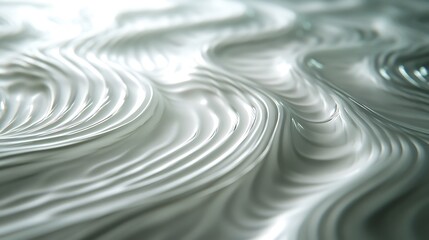 Poster - Silver Metallic Abstract Surface Reflecting Light Waves and Subtle Reflections