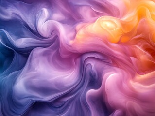 Poster - Swirling colors blending in dynamic patterns with soft gradient light