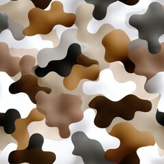 Poster - Soft lines and gentle curves create a harmonious blend of brown and beige tones, fostering an elegant and sophisticated atmosphere SEAMLESS PATTERN