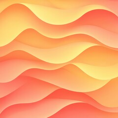Poster - Abstract Flowing Waves in Warm Gradient Tones of Orange, Pink, and Yellow for Modern Design Applications and Creative Projects