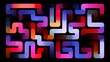 © wacomka - abstract background of colorful neon maze, modern flat labyrinth wallpaper, multicolored gradient geometric stripes