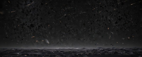 Wall Mural - Inky black canvas, countless glittering stars scattered across ,  black,  astrophotography
