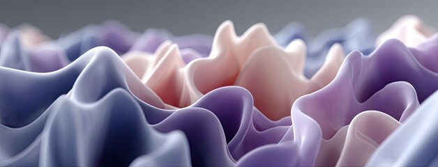 Poster - Soft gradient waves in blue and pink create an elegant and calming atmosphere, enhancing various digital design projects and covers