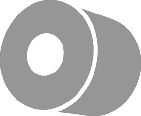 Poster - Sleek, minimalist graphic of a cylindrical object, perfect for illustrating concepts of simplicity, wholeness, or completion.