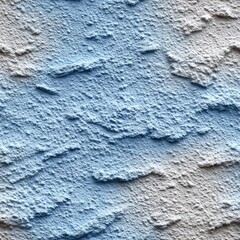 Poster - A light blue stucco wall features a rough texture, providing a perfect canvas for design and decoration needs in high resolution SEAMLESS PATTERN
