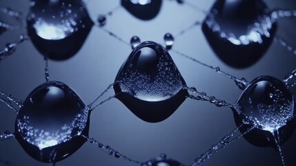Intricate Network of Dewdrops
