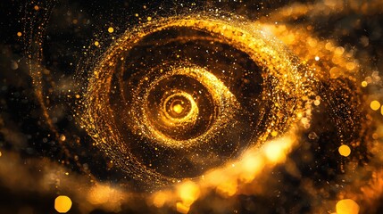Wall Mural - Swirling digital particles forming spirals of AI code.