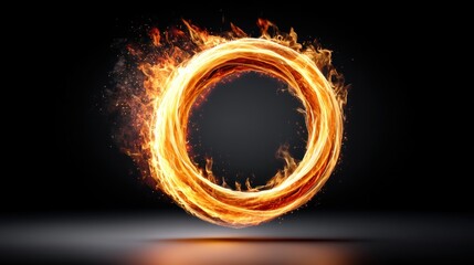Poster - A fiery of intense heat and bright flames burning and glowing against a dark, contrasting backdrop.