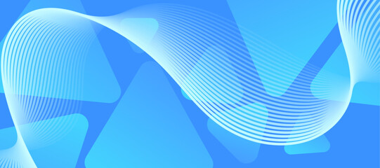 Poster - Abstract light blue background with glowing lines.