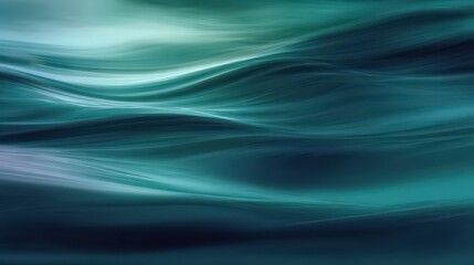 Poster - Ethereal Blue and Green Waves Abstract Background for Calm and Peaceful Atmosphere in Interior Design and Artistic Projects