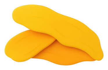Poster - PNG Abstract Yellow and Orange Organic Shapes On Transparent Background