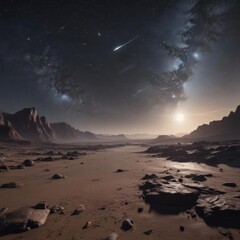 Wall Mural - Vast cosmic expanse, countless shimmering stars ,  night sky background, Galaxy,  glitter