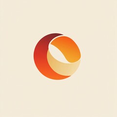 Leinwandbilder - Modern abstract circular design with overlapping shapes and warm colors, ideal for representing innovation, technology, and future concepts