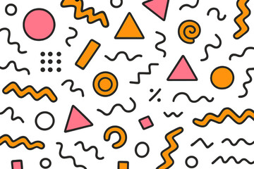 Leinwandbilder - Colorful modern vector illustration of geometric shapes and patterns perfect for design projects and backgrounds