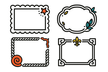 Poster - Modern vector illustrations of decorative frames for creative projects and graphic design