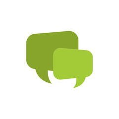Poster - Overlapping speech bubbles, modern graphic conversation icon and communication