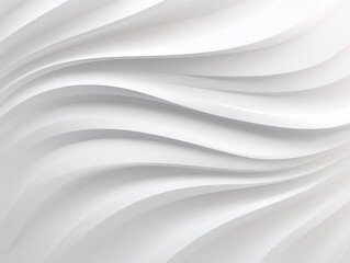 Poster - Abstract White Wave Pattern Background for Modern Design, Texture Art, Clean Lines, Soft Curves, Light Gradient, Minimalist Aesthetic, Digital Decor