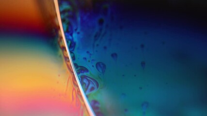 Poster - Fluid art, bright liquid surface motion, chemical abstraction 