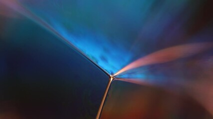 Poster - Blue and green liquid surface, scientific background, oil stains movement, bright chemistry, surreal background, connection lines