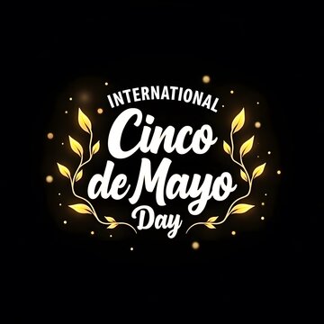 Cinco de Mayo celebration typography stylish.
