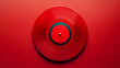© pkproject - Spinning red vinyl record with motion blur